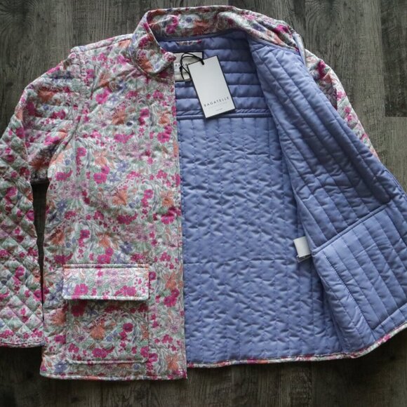 NWT Bagatelle Prism Stem Floral Printed Quilted Jacket Size Medium. Size Large. - Picture 8 of 12